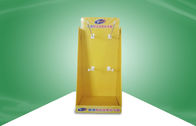 Κίτρινο Countertop χαρτονιού επιδεικνύει τα κρεμώντας κιβώτια επίδειξης χαρτονιού Adhensive