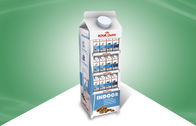 Γάλα - χαρτοκιβώτιο - στάση επίδειξης πατωμάτων ραφιών επίδειξης χαρτονιού μορφής για το γάλα