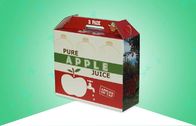 Ζαρωμένο συνήθεια εμπορευματοκιβώτιο χυμού της Apple κιβωτίων εγγράφου συσκευάζοντας με την ισχυρή λαβή