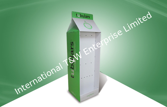 Καλή τιμή. Εκτύπωση της ευδιάκριτης στάσης επίδειξης γάντζων χαρτονιού για τους φραγμούς γάλακτος των παιδιών σε απευθείας σύνδεση