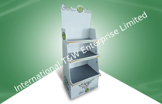 Καλή τιμή. Προσαρμοσμένες τριών επιπέδων επιδείξεις ζαρωμένου χαρτονιού που χρησιμοποιούνται στα προϊόντα προσοχής ομορφιάς σε απευθείας σύνδεση