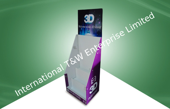 Καλή τιμή. Τριών επιπέδων επίδειξη δοχείων απορρίψεων χαρτονιού φιλική προς το περιβάλλον για την τρισδιάστατη αφίσα σε απευθείας σύνδεση