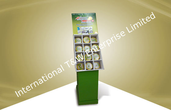 Καλή τιμή. Πράσινη λαϊκή επίδειξη χαρτονιού, τοποθετώντας σε ράφι επιδείξεις χαρτονιού για το αναψυκτικό Househeld σε απευθείας σύνδεση