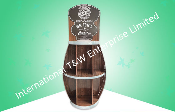 Καλή τιμή. Βαρέων καθηκόντων στάσεις επίδειξης πατωμάτων χαρτονιού μορφής βαρελιών δύο ράφι για την πώληση του πνεύματος σε απευθείας σύνδεση