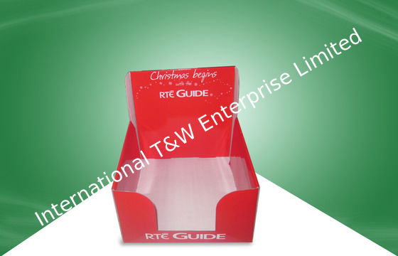 Καλή τιμή. Κόκκινες Countertop χαρτονιού δώρων Χριστουγέννων επιδείξεις ανακυκλώσιμες με την εκτύπωση όφσετ CMKY σε απευθείας σύνδεση