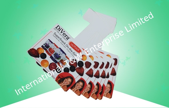Καλή τιμή. 350GSM συσκευάζοντας πρόχειρο φαγητό Wobbler καρτών εγγράφου Artpaper κιβωτίων συνήθειας με το στιλπνό τέρμα σε απευθείας σύνδεση