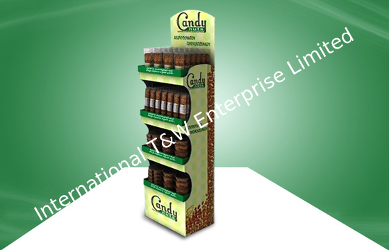 Καλή τιμή. Προσαρμοσμένη επίδειξη χαρτονιού καραμελών ΛΑΪΚΗ με τέσσερα το ράφι, στάσεις επίδειξης πατωμάτων χαρτονιού σε απευθείας σύνδεση