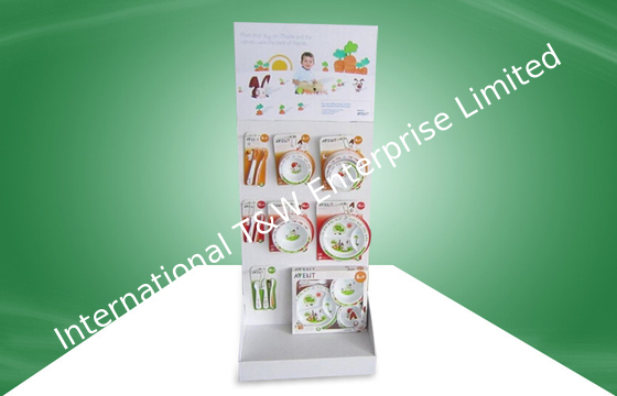 Καλή τιμή. Dinnerware στάσεις επίδειξης χαρτονιού με το γάντζο, επιδείξεις πατωμάτων χαρτονιού συνήθειας  σε απευθείας σύνδεση